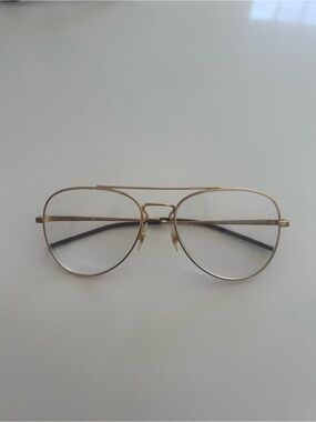 Gold Double-Bridge Aviator Glasses